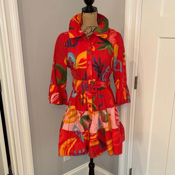 FARM Rio Dresses & Skirts - FARM Rio - Vibrant Floral Belted Dress